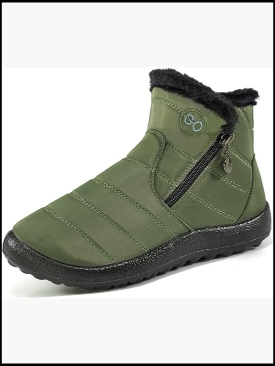 Shoes - Winter Snow Boots for Women Warm Faux Fur Lined Waterproof Slip On Outdoor
